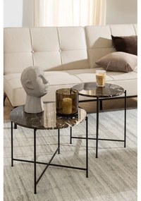 Kerek tárolóasztal márvány asztallappal ø 42 cm Avila – Actona