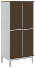 FLORO fehér tömör fenyőfa szekrény 77 x 53 x 171 cm
