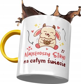 Sárga Bögre Bácsinak Születésnapi Ajándék Nyomtatott Fotóval