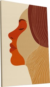 Vászonkép Retro Nő a 70-es évek stílusában otthon nappali 70x100