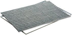 ACO Self Indoor beltéri lábtörlő, alu keret műrost betéttel 75 x 50 cm szürke 37256
