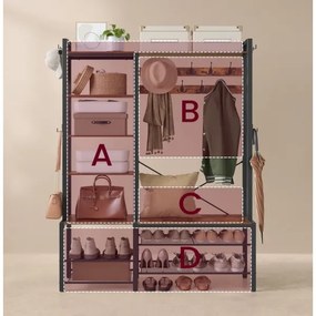 NAVOR álló fogas, barna/fekete