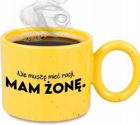 Bögre XXL Sárga Férjnek Évfordulós Ajándék Nem Kell Igazam, Feleségem Van