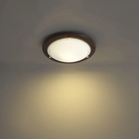 Klasszikus piros mennyezeti lámpa fehér üveggel - Mesiac