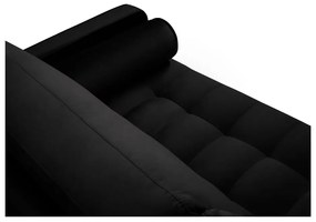 Santo fekete bársonykanapé, 219 cm - Milo Casa