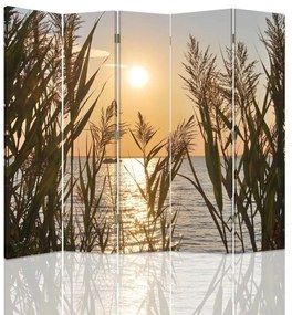 Gario Paraván Naplemente a tó fölött Méret: 180 x 170 cm, Kivitelezés: Forgó paraván 360°