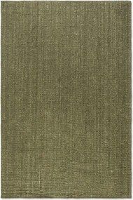 Juta szőnyeg nappaliba 60x90cm, természetes zöld színű khaki juta szőnyeg