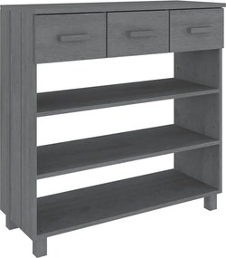 vidaXL HAMAR sötétszürke tömör fenyőfa tálalóasztal 90 x 35 x 90 cm