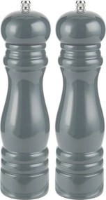 Sada 2 dřevěných šedých mlýnků na sůl a pepř GREY