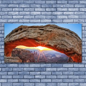 Üvegkép Sun Rock-táj 100x50 cm