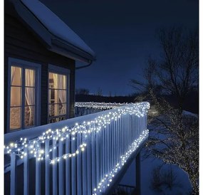 HOME KSIW100WH sorolható fényfüzér, 10 méter , 100db hidegfehér LED, fehér vezeték, kül- és beltéri kivitel