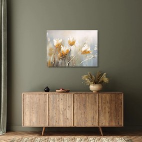 Üveg kép - Tulipánok festése (70x50 cm)