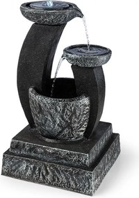 Blumfeldt Fantaghiro, díszszökőkút, kerti szökőkút, 3W, napelemes, LED polireszin, kő hatás