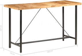 9 részes tömör akácfa/valódi bőr bárszett