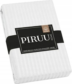 Fehér Adamaszek Lepedő 140x200 cm Hotel Minőség 100% Pamut