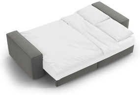 Világosszürke bársony kinyitható-tárolóhelyes kanapé 247 cm Jodie – Micadoni