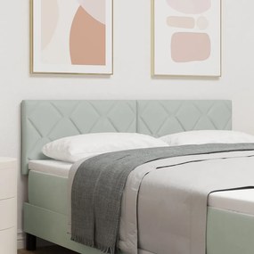 Fejtámla Gyémánt Blokkok Design Világosszürke 160 cm Bársony