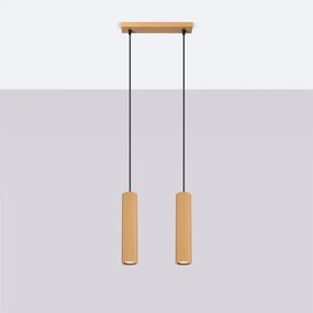 Sollux SL.1555 - Csillár zsinóron KARBON 2xGU10/10W/230V arany