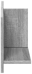 szürke sonoma színű szerelt fa faliszekrény 70 x 16,5 x 30 cm