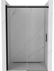 Mexen OMEGA tolózuhanyajtó 120 cm, fekete-átlátszó, 825-120-000-70-00