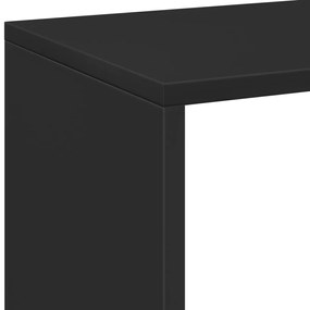 fekete szerelt fa térelválasztó könyvespolc 69,5x29x103,5 cm