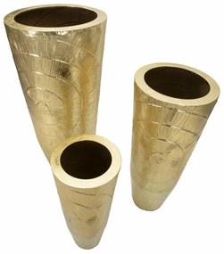 Vázatartó aranyszínű készlet 3 db ø 50,8x114,9-40x92,7-29,8x70,5cm