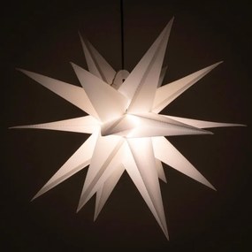 NEXOS Karácsonyi csillag időzítővel 1 LED 55 cm fehér