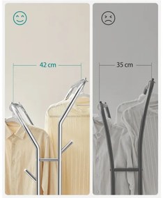 LINEA mobil álló ruhafogas, ezüst