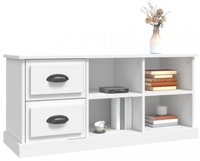 fehér szerelt fa TV-szekrény 102 x 35,5 x 47,5 cm