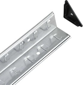Easy tároló polc készlet 2 db 4 polcos fém és MDF 160x80