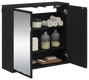 Fürdőszobai tükörszekrény Musta tammi 65 x 20 x 60 cm Faanyag