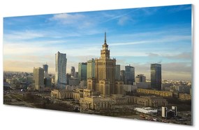 Üvegképek Körkép Varsó felhőkarcolók 100x50 cm