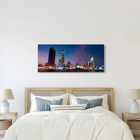 Éjszakai város képe (120x50 cm)