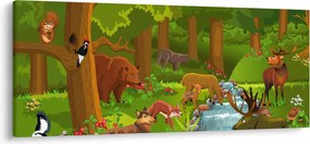 Gyermek kép állatokkal (120x50 cm)