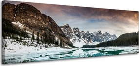 Vászonkép Természet Tó a hegyekben 120x40