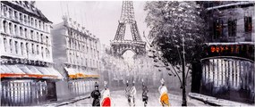 Kép - olajfestmény, Párizs (120x50 cm)