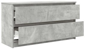 betonszürke szerelt fa TV-szekrény 100x35x54 cm