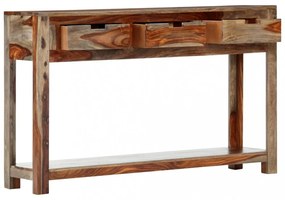 tömör kelet-indiai rózsafa tálalóasztal 3 fiókkal 120x30x75 cm