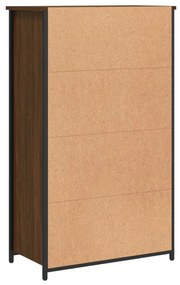 barna tölgy színű szerelt fa magasszekrény 62 x 32 x 103,5 cm