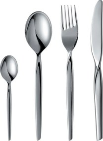 Ezüstszínű rozsdamentes acél evőeszköz készlet 16 db-os Twist – Gense