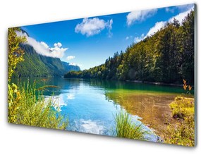 Akrilkép Természet-hegység Forest Lake 120x60 cm