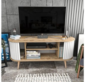 TV asztal/szekrény Stark 140 (tölgy + fehér) . Akció -20%. 1102590