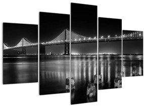 Kép - Fekete-fehér híd (150x105 cm)