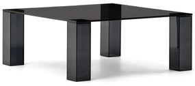 Sötétszürke üveg dohányzóasztal 85x85 cm Adularia – Kave Home