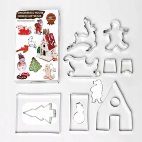 Mézeskalács formák Karácsonyi Acél 12db-os mix forma szett