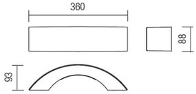 Redo 9903 - LED Kültéri fali lámpa ECLIPSE 3xLED/3W/230V IP54