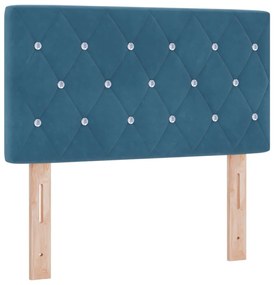 Fejtámla Kristálygombos Tűzött Sötétkék 80 cm Bársony