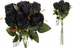 Mesterséges rózsák – fekete rózsacsokor, elegáns dekoráció 40cm TF20722P103BL