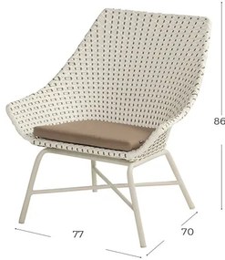 Delphine krémfehér kerti szék - Hartman