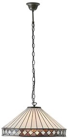 Endon 64147 - Láncos csillár Tiffany FARGO 1xE27/60W/230V átm. 50 cm